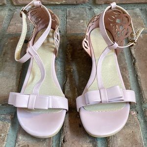 JinPin Pink Leather Strap Sandal